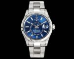 Rolex Sky-dweller 42mm 9002 Movement Ring Command Bezel Black/Green/Blue Watch